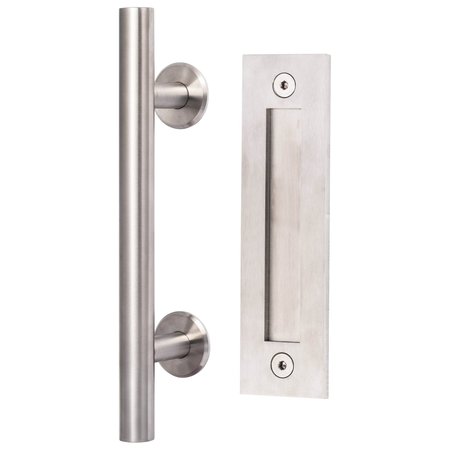 Sure-Loc Hardware Sure-Loc Hardware Barn Door Handle, 12, Ladder With Flush Handle, Satin Stainless BARN-RD3 32D